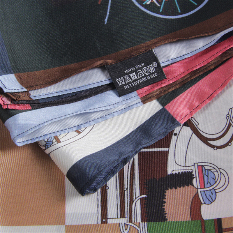 Injplanchers f-Foulards carrés College pour femmes, 90cm, écharpes de tête, foulards de plage, châle, bandana, hijabs