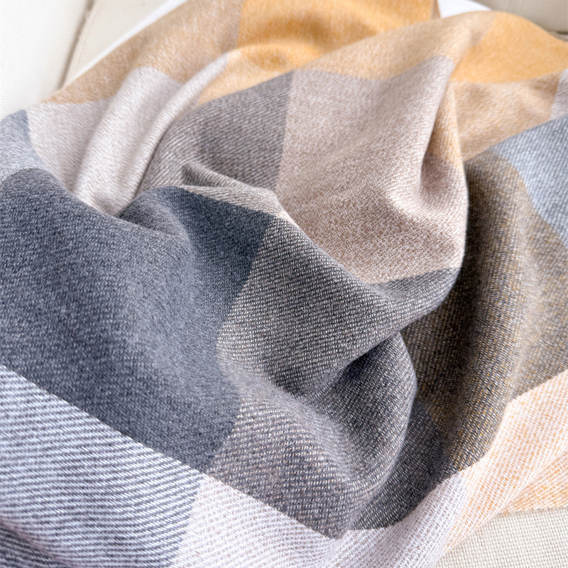 Châle chaud femmes écharpe de luxe cachemire hiver couverture enveloppes décontracté Plaid imprimé Pashmina Bufanda voyage Poncho étoles Echarpe