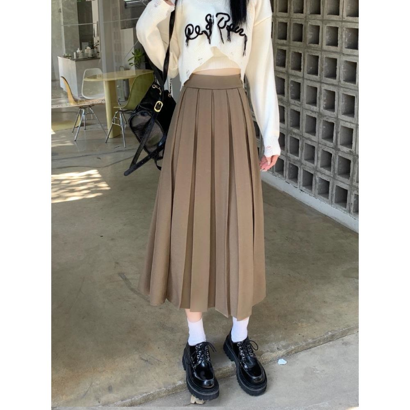 Jupes modestes pour femmes Style coréen jupe longue noire jupe plissée pour femmes jupes longues pour femmes mode 2023 Dazy A-LINE