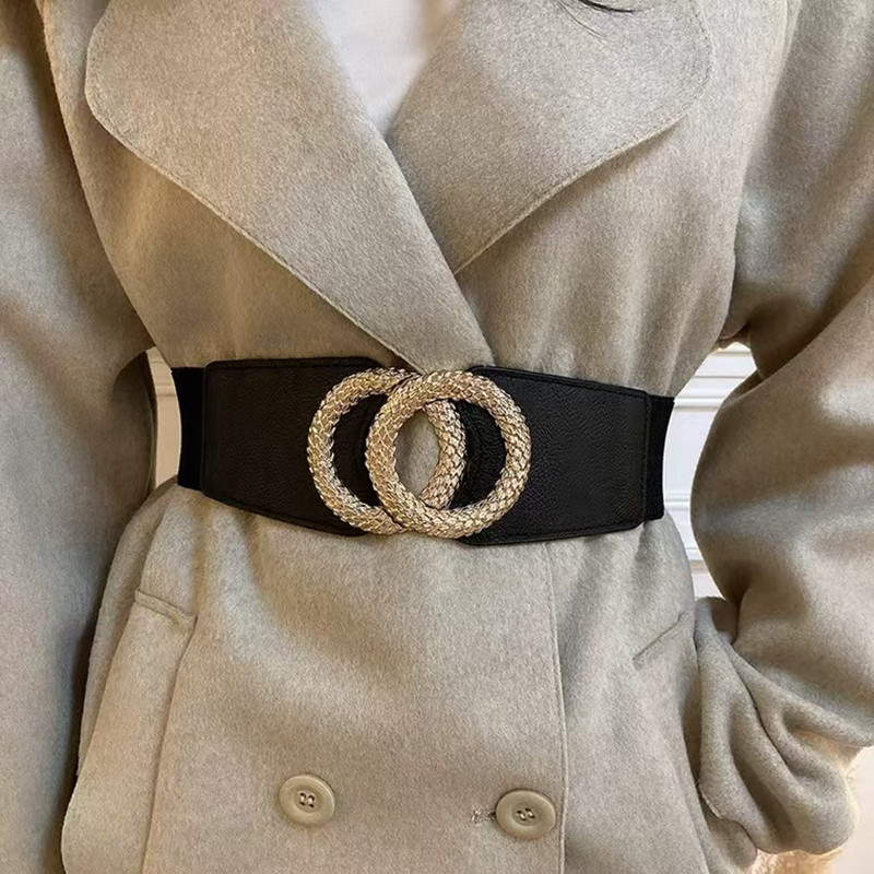 Ceinture décorative pour femmes, manteau en laine, pull, polyvalente, à la mode, nouvelle tendance, sans poinçonnage, ceinture élastique