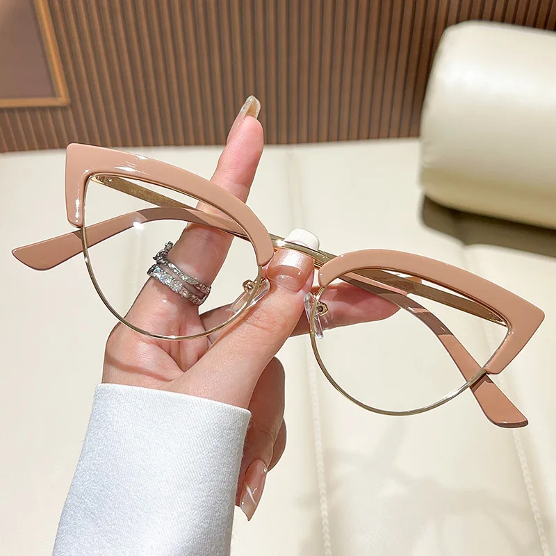 Lunettes de lecture œil de chat élégantes de luxe pour femmes, Protection des yeux HD, blocage de la lumière bleue, lunettes unisexes Ultra légères 0 à + 4.0