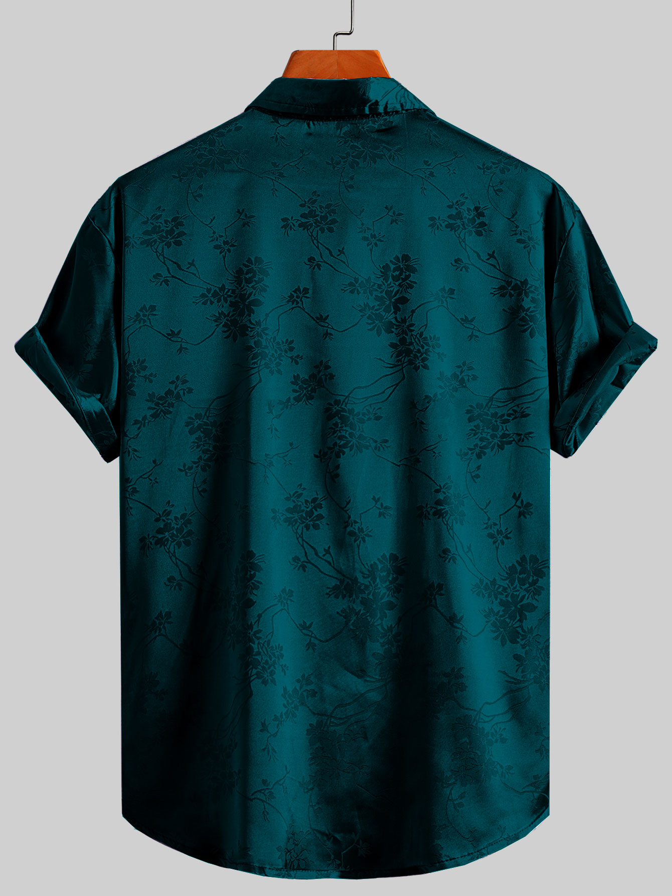 Chemise brodée pour homme, chemise à manches courtes, chemise décontractée d'été, chemise boutonnée pour la plage