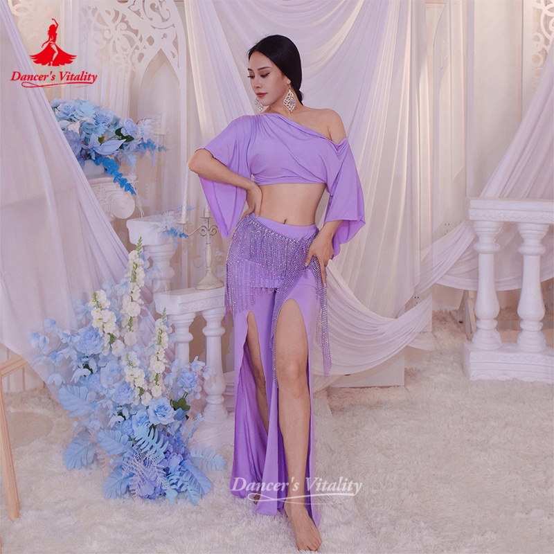 Costume de danse orientale, doux et confortable, idéal pour l’entraînement et les séances de danse, conçu pour les femmes adultes. Tenue d’entraînement pour danse orientale, qui met en valeur la vitalité de la danseuse.