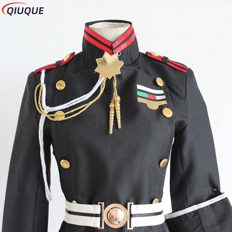 Ichinose Guren Cosplay Seraph de la fin Cosplay Costume perruque Anime Owari no Seraph uniformes militaires hommes noir Costume tenues