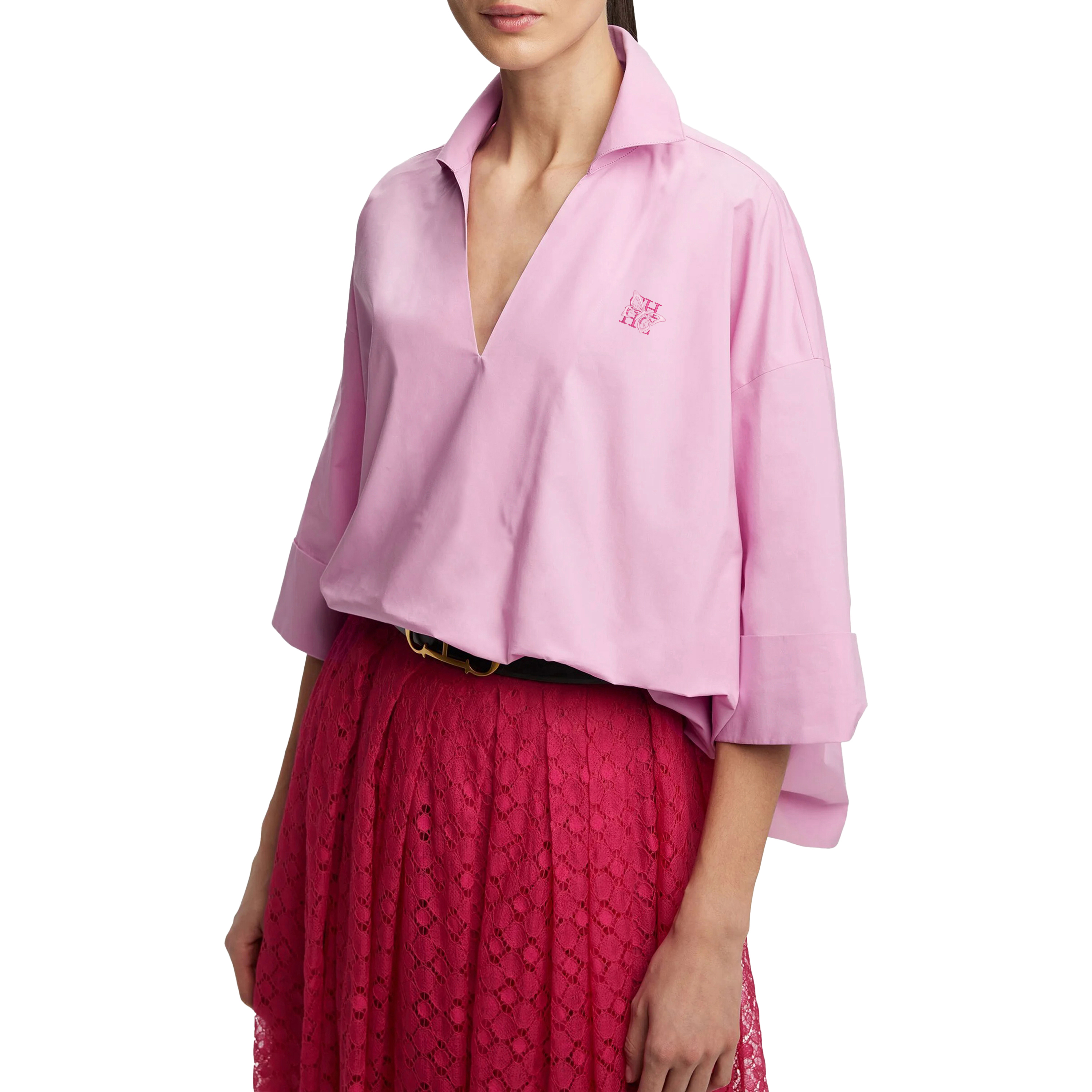 Chemise d'été pour femmes, nouveau haut de couleur unie, col en v, manches courtes, chemise élégante et décontractée