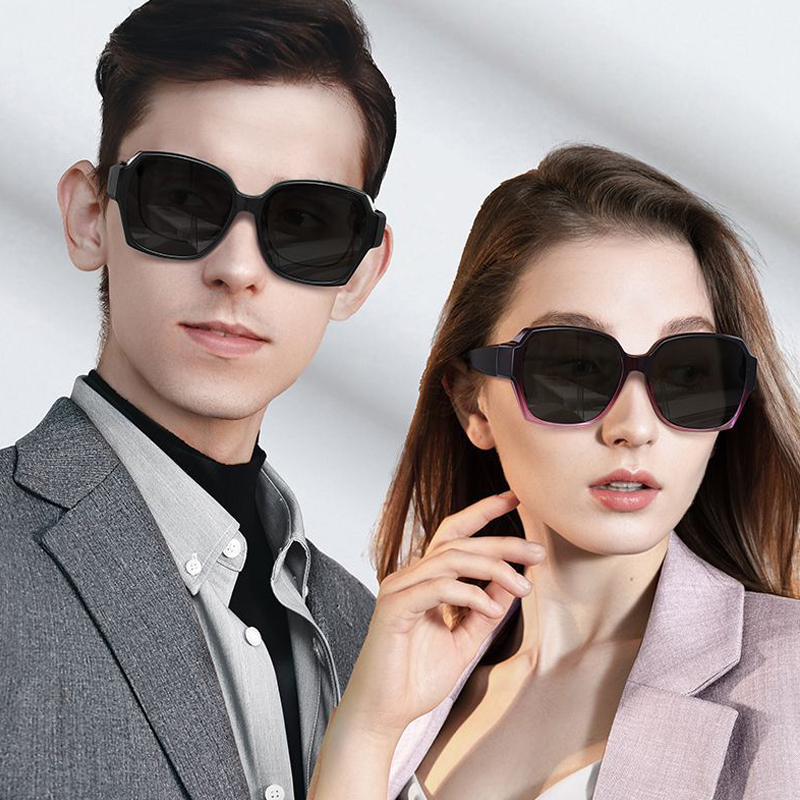 Lunettes de soleil polarisées compatibles avec les lunettes de vue, protection UV pour hommes et femmes, pour affiner le visage rond, idéales pour la conduite