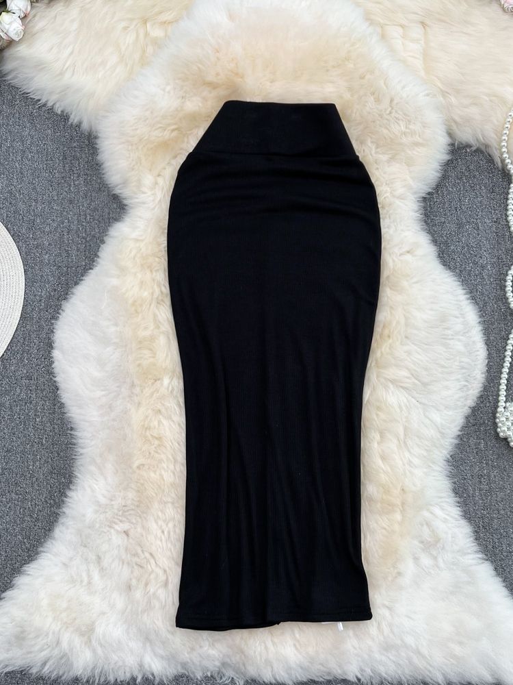 Nouvelle jupe mi-longue élégante et sensuelle pour femme, collection été 2026, design ajusté aux hanches, taille haute, style sirène sexy