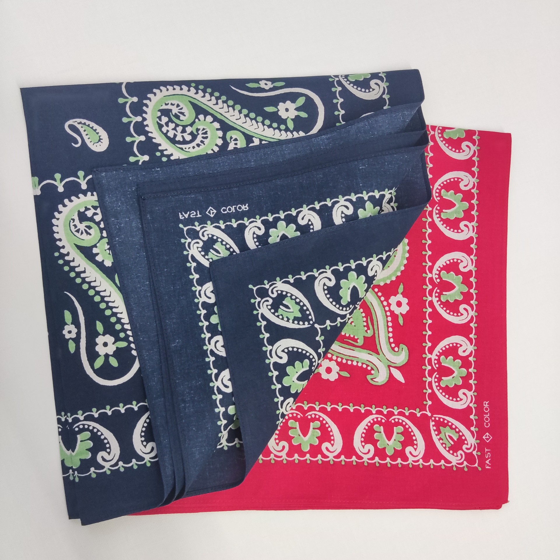 Nouvelle Mode Hip Hop 100% Coton Hommes Foulard de Poche Rouge Bleu Marine Blanc Paisley Bandanas Femmes Bandeau Foulard de Tête Neckerchief