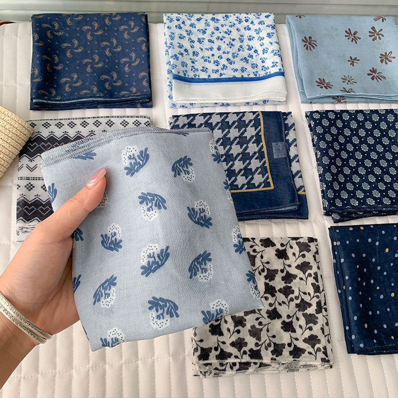 55 cm coton sentiment foulard femmes bandeau carré foulards bandeau châles enveloppes Bandana dame Hijab femme hijab écharpes