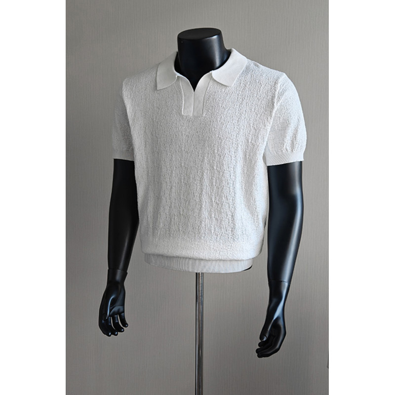 T-shirt d'été en soie glacée tricotée à manches courtes, couleur unie, col rond, décontracté, pour affaires et occasions sociales, streetwear