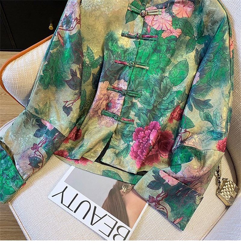 Veste Jacquard National Légère Alberoise pour Femme, Manteau Rétro Haut de Gamme, Tenue Trempée, Nouvelle Collection Printemps
