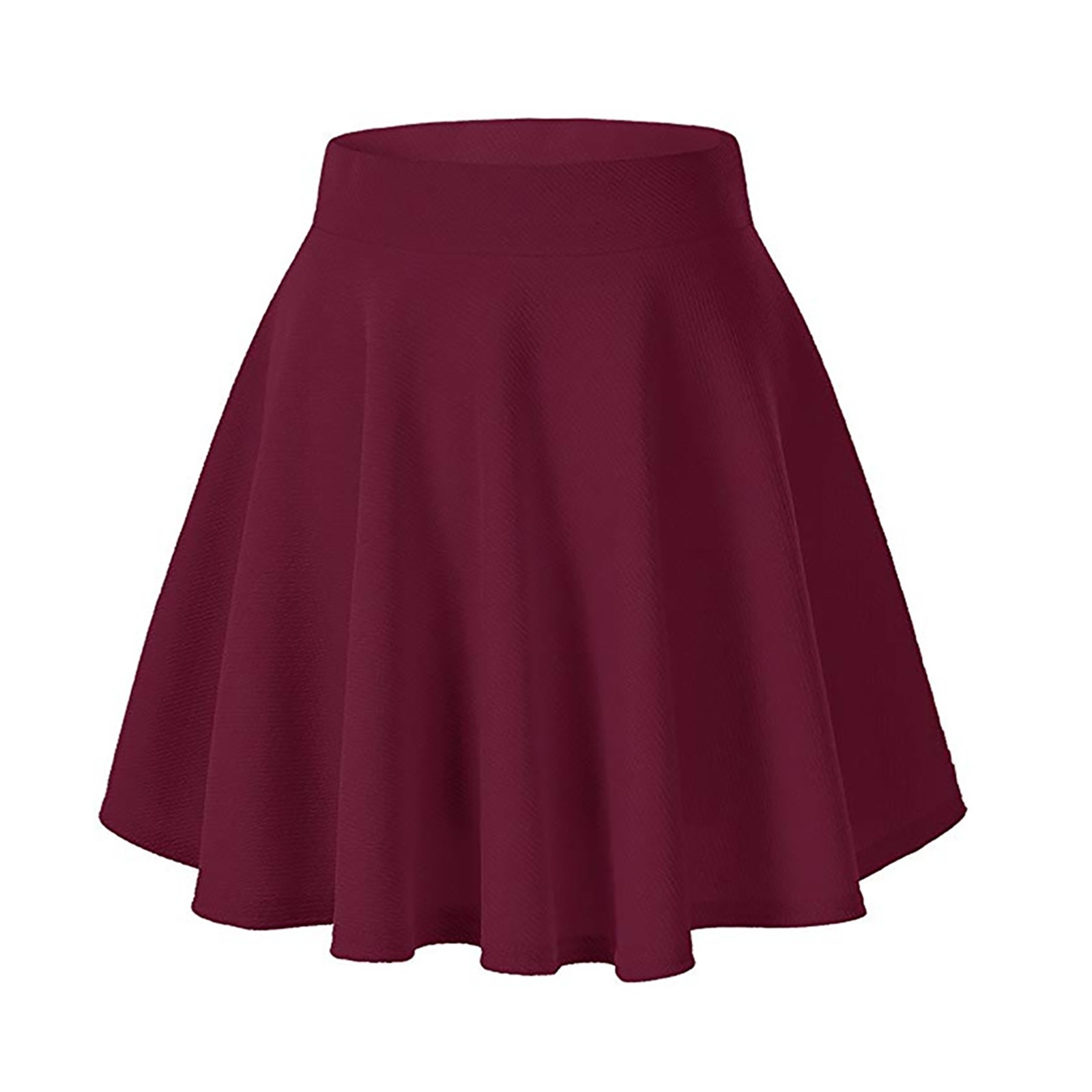 Jupe plissée évasée basique pour femme, longueur genou, jupe décontractée, ligne A, grande taille, mode