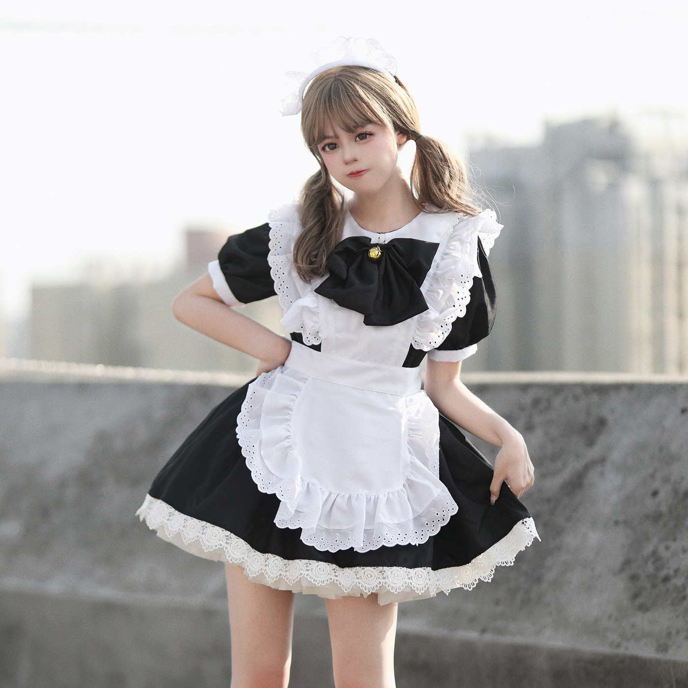Costumes d'Halloween, uniforme de demoiselle d'honneur Lolita, tenue de fête de carnaval pour femmes, taille plus, tenue de jeu de rôle de fille-gueule-de-chat gothique pour étudiantes