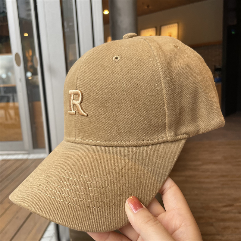 Casquette de baseball avec broderie alphabet pour hommes et femmes, haut, haut, dur, mode, visière, simple, tout, assressenti, visage, petit chapeau