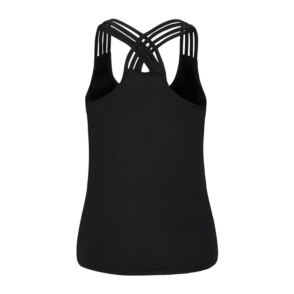 Grande taille femmes vêtements décontracté Fitness court tricoté hors haut court sans manches débardeur gymnastique entraînement chemises de sport Halloween