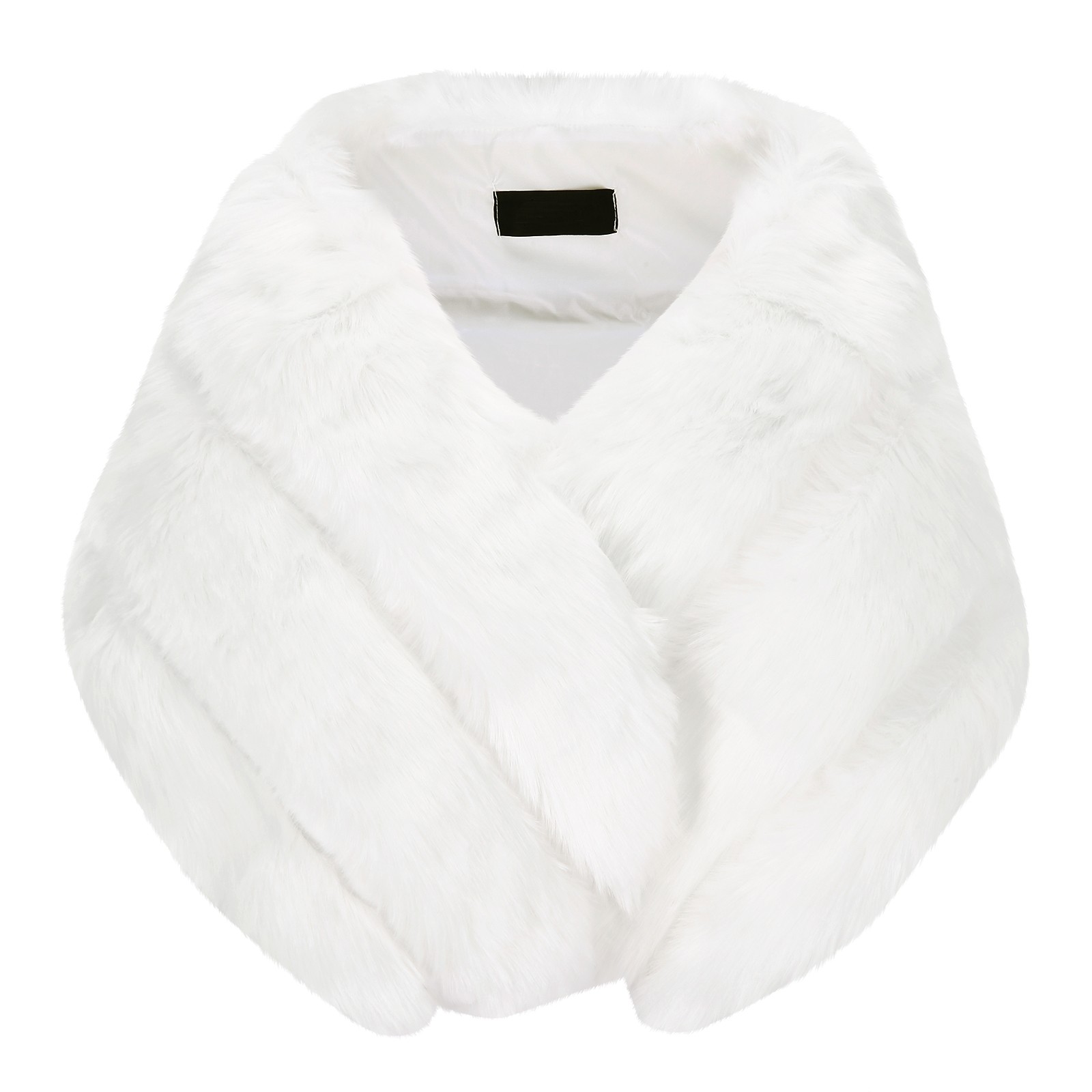 Femmes Faux fourrure châles élégant mariée mariage en peluche Cape manteau Long châle Wrap Poncho pour les femmes moelleux chaud hiver accessoires