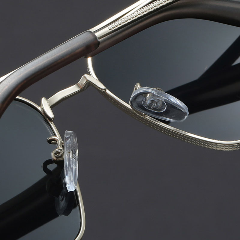 Lunettes de soleil à verres dégradés pour hommes, antidérapantes, en métal, grande monture, couleur unie, nuances d'extérieur, lunettes de conduite, nouvelle collection
