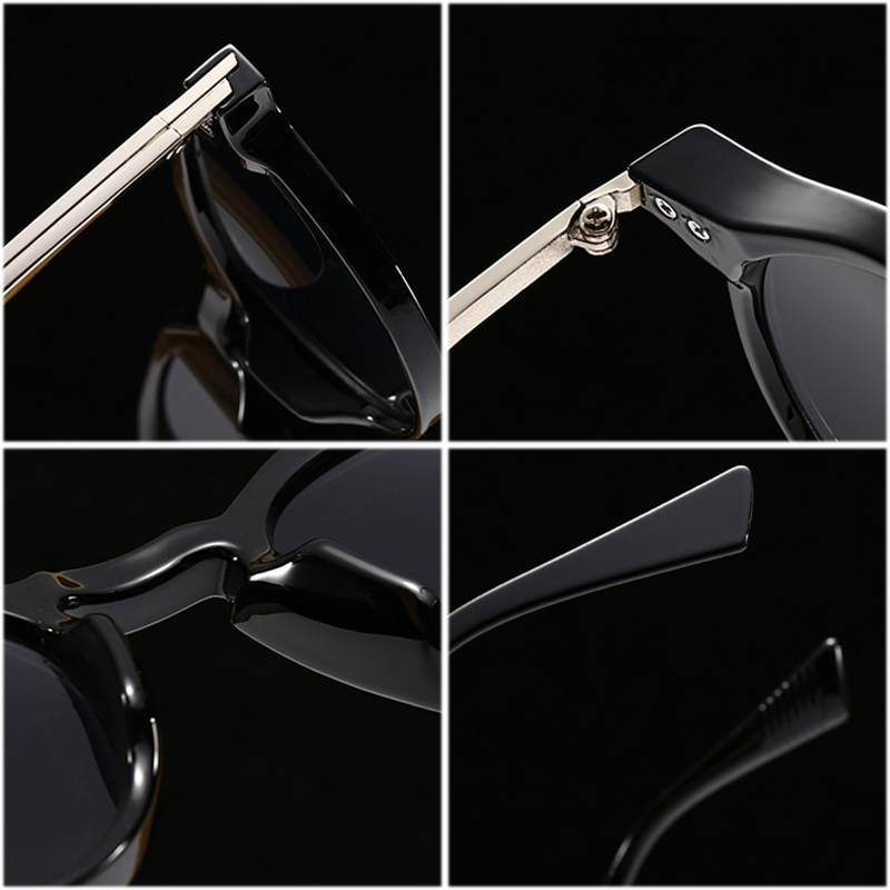 SHAUNA nouvelles femmes rondes dégradé lunettes de soleil nuances UV400 rétro hommes tendance Punk lunettes de soleil