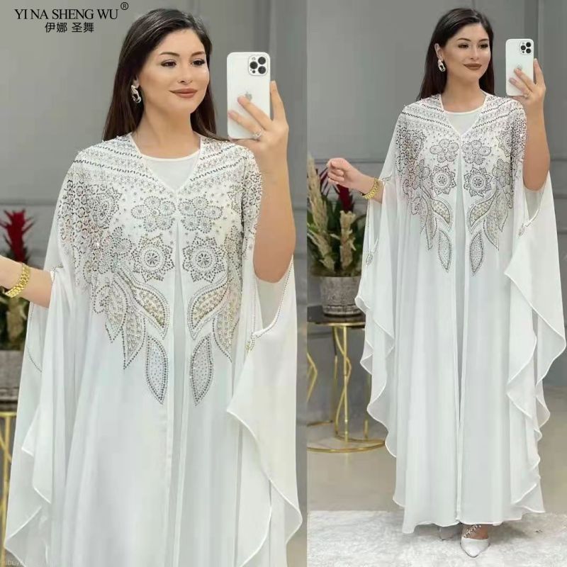 Robe Longue de brevdu Ventre pour Femme, Tenue Musulmane, Costume de Spectacle, Ensemble de 2 Pièces, Khalegy, Nouveau Style
