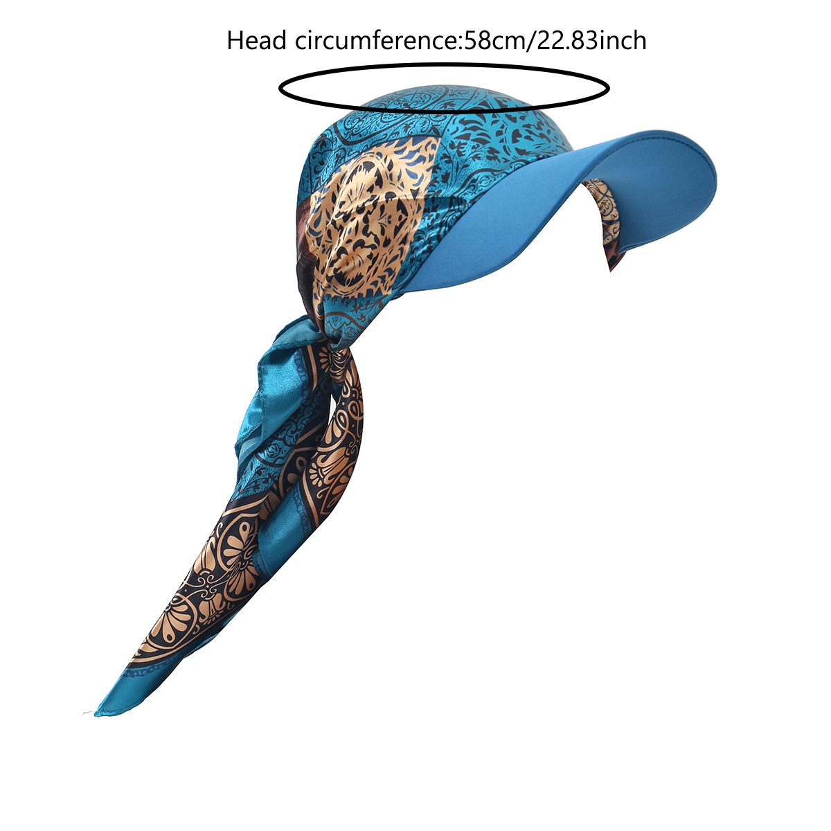 Hijab musulman pour femme, foulard à bords à nouer soi-même, chapeau de soleil, bonnet de chimiothérapie, protection solaire, idéal pour la plage et les vacances