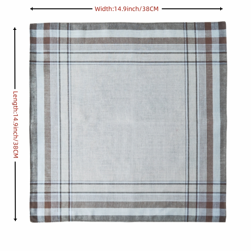 Mouchoir en satin de coton vintage de 38 cm, classique et doux, absorbant la transpiration, décoration d'intérieur, cadeau pour les aînés, 9 pièces, version fine