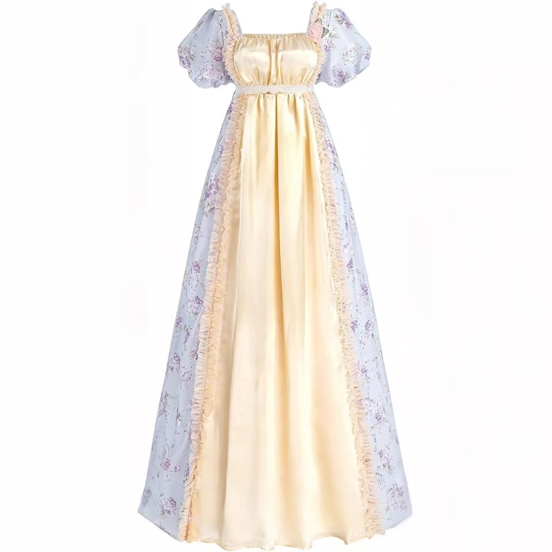 Robe de bal élégante de style médiéval victorien pour femmes, taille haute, robe de soirée de thé, costume de scène pour Halloween et le carnaval