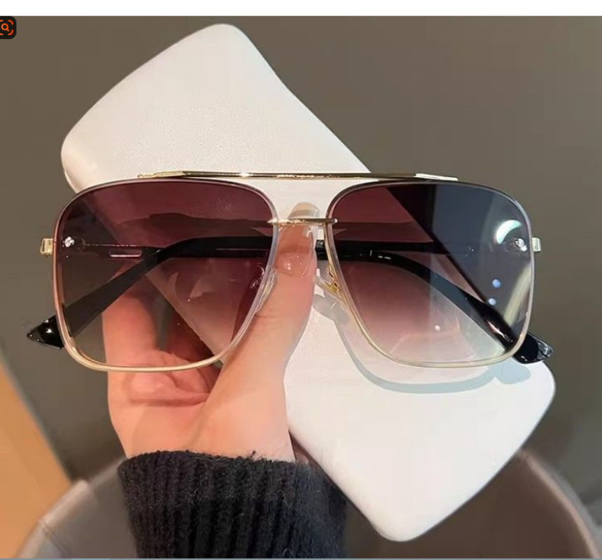Lunettes de soleil rétro unisexes amincissantes UV400 pour la conduite et les voyages, style pilote, double pont, tendance