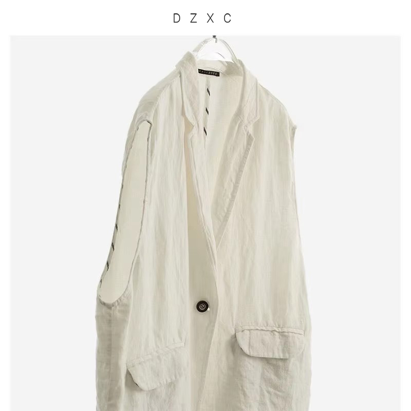 Les fashionistas adorent les gilets~ Gilet décontracté, vêtement en lin pour femme avec col tailleur, haut sans manches ample, Printemps/Été 2026