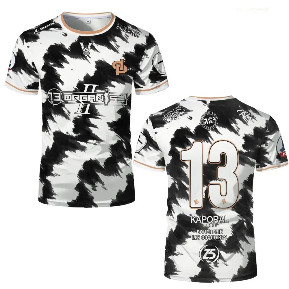 Nouveau maillot de football JUL Marseille imprimé intégral 13, T-shirt d'entraînement Hip Hop, uniforme unisexe, streetwear