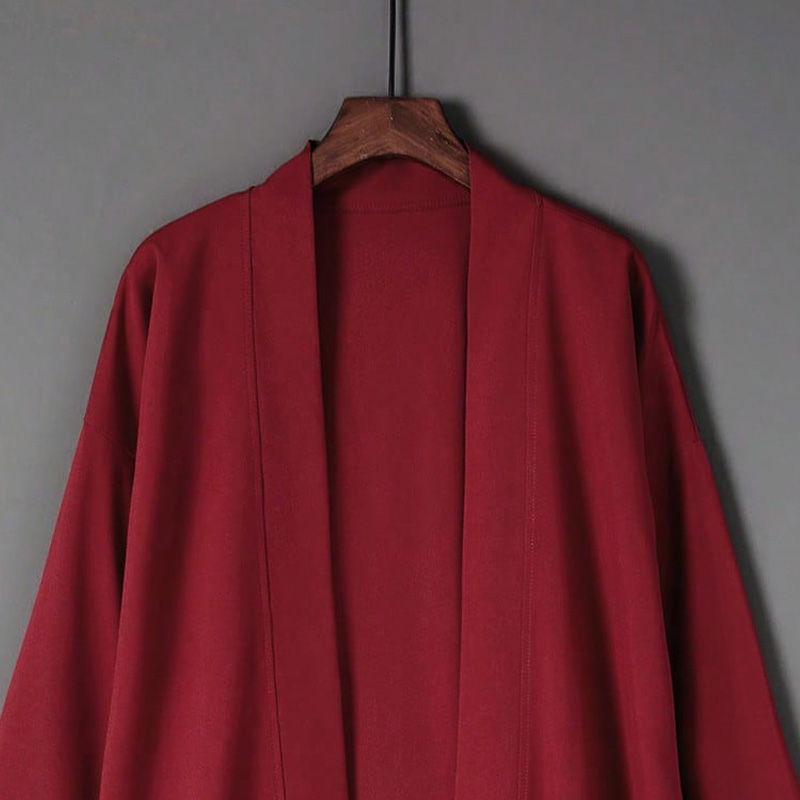 Cardigan Trench-Coat mi-long polyvalent de couleur unie de style japonais Hong Kong, robe longue de style ancien de style chinois Hanfu vêtements de protection solaire veste de cosplay tendance
