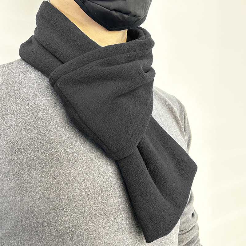 Hommes polaire écharpe femmes hiver nouvelle couleur unie chaud foulards doux foulard printemps femme mâle plus chaud cou col écharpe
