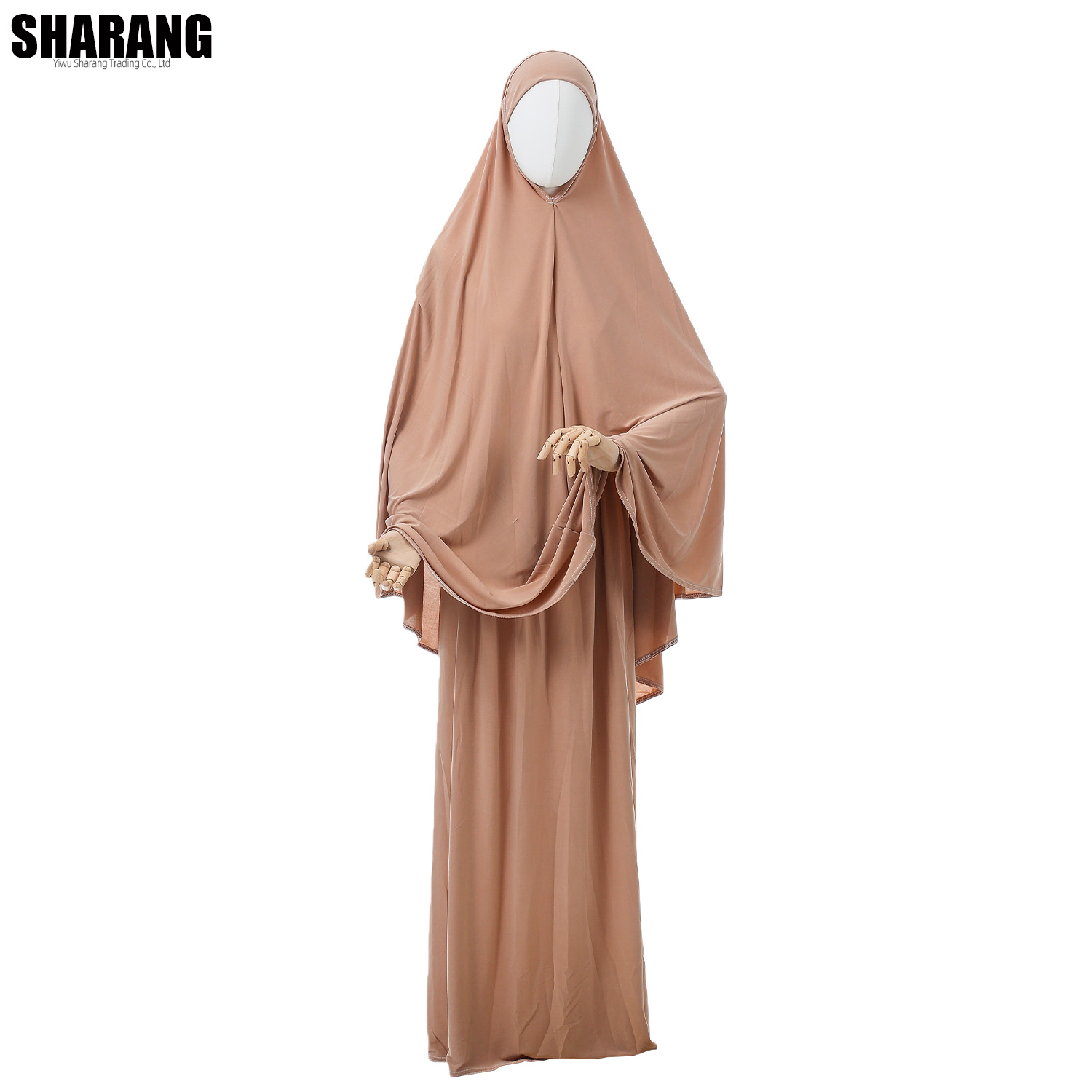 Ensemble de prière en Jersey extensible EID Ramadan Islam pour femmes musulmanes, corde en Satin, Hijab instantané, jupe Khimar, 2 pièces Jilbab