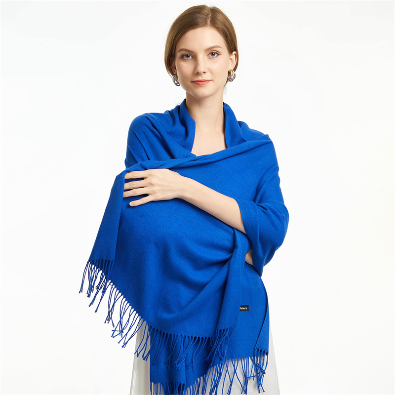 2025 hiver châle pour femmes longues chaudes foulards en cachemire Hijab solide dame enveloppement femme Pashmina Bandana foulards Echarpe