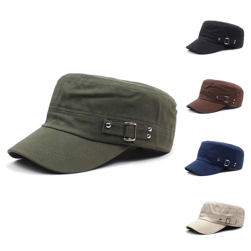 Casquette plate en coton délavé pour hommes et femmes, couleur Pure, visière réglable, nouvelle collection été automne