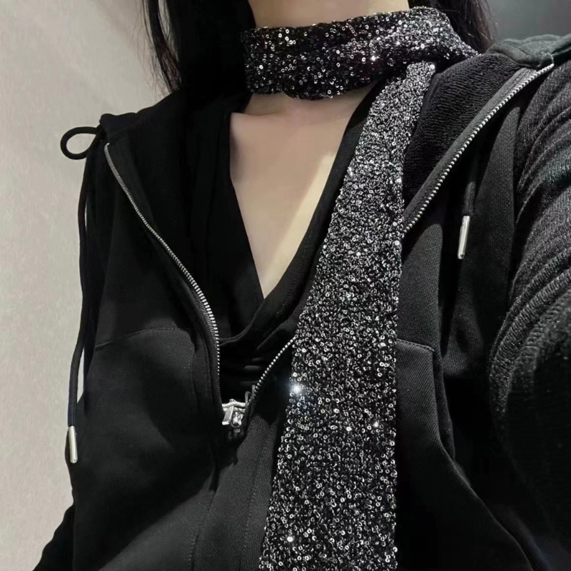 Écharpe longue à populaire pour écharpe fine tricotée, Harajuku, vêtements cou