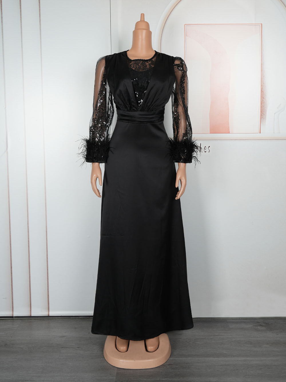 Robes de Soirée Élégantes pour Femmes, Robes Longues à Manches Longues, Vêtements Africains 2026, Robes de Mariage, Anniversaire, Bal de Promo, Soirée, Robes à Paillettes