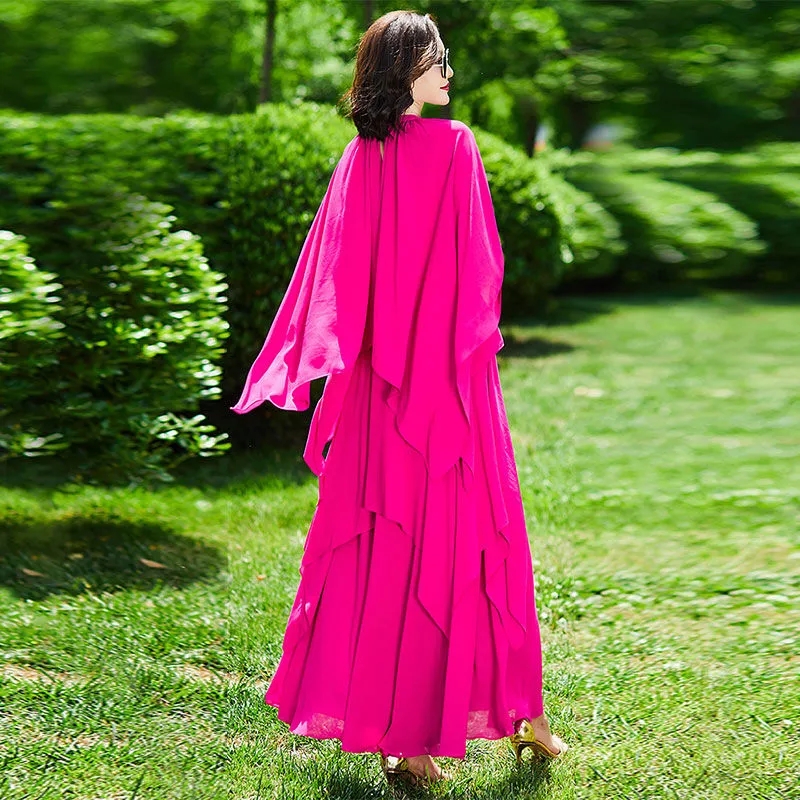 Robe Éducative en Mousseline de Soie pour Femme, Tenue Étrangère, Fine, à la Mode, Élégante, 2024