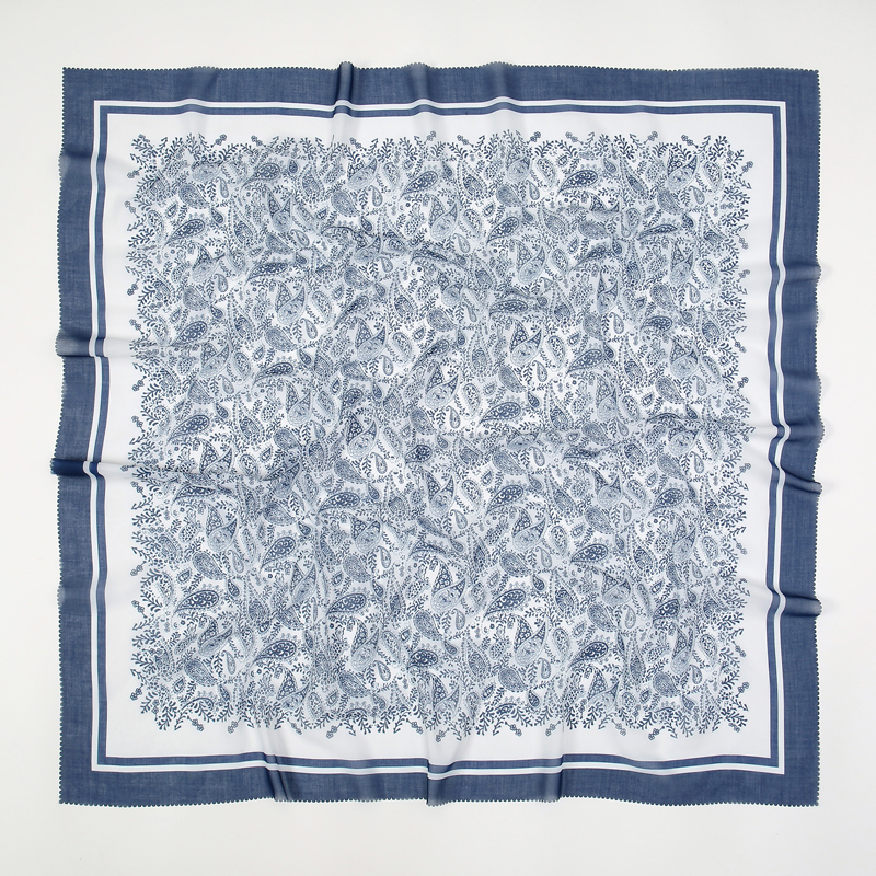 Foulard Carré en Coton pour Femme, Style Bohème Musulman, Hijab, Châle, Enveloppant, Paisley, Bandana, Pashmina, Nouvelle Collection 110, 2024 cm