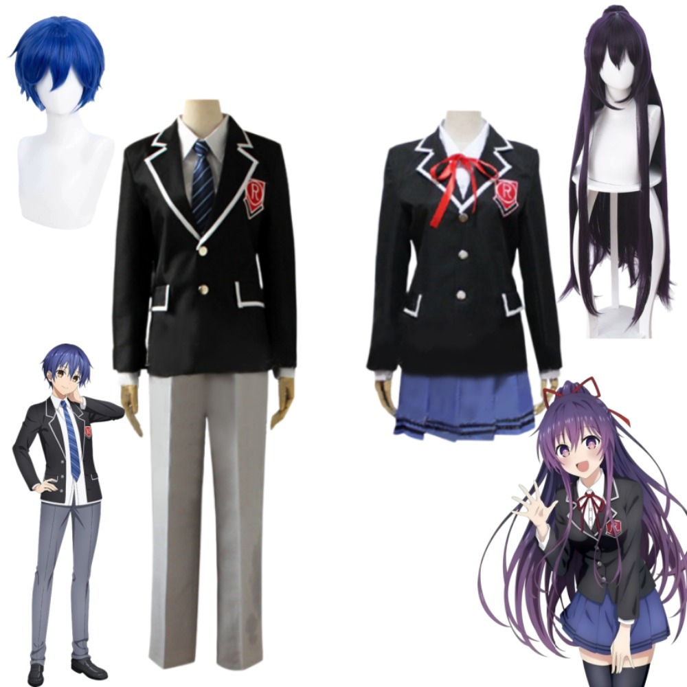 Costume de cosplay Date A Live Itsuka Shido Yatogami Tohka, uniforme de l'école secondaire Raijin, tenue pour adulte pour Halloween, Comic Con, carnaval