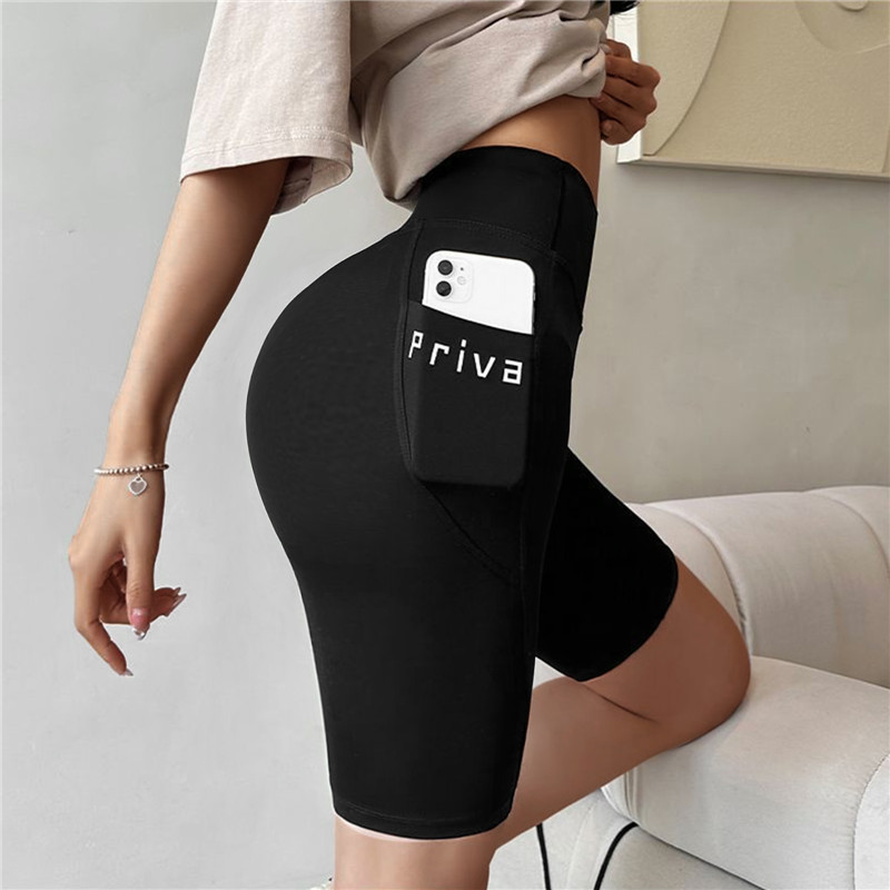Short de sport de Yoga pour femmes, taille haute, Fitness, décontracté, Streetwear, pantalon court, serré, pantalon d'entraînement pour dames