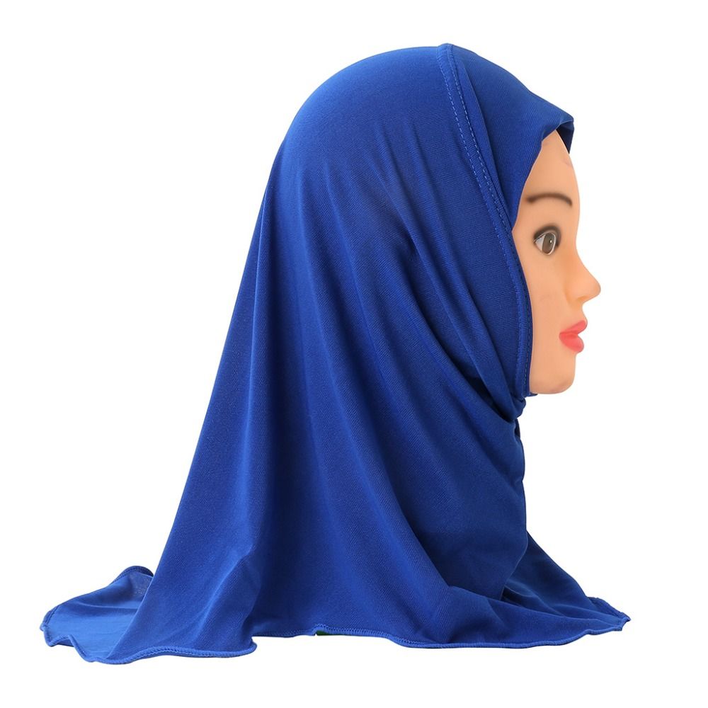 Filles musulmanes enfants Hijab écharpe islamique châles matériau doux et extensible pour 2 à 7 ans filles 50 cm enfants Hijabs