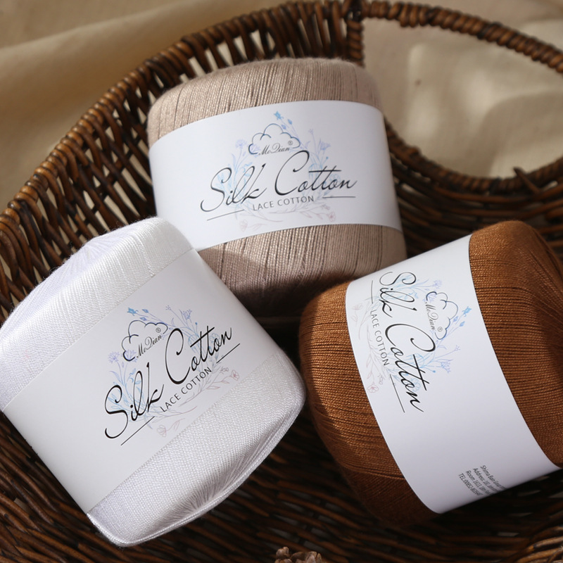 Kit de Matériaux DIY pour Chaussures en Dentelle au Crochet d'Été, Fil Fin Brillant en Soie, Écharpe d'Épaule, Micro-Hook, Fil de Coton, Pull à Manches Courtes