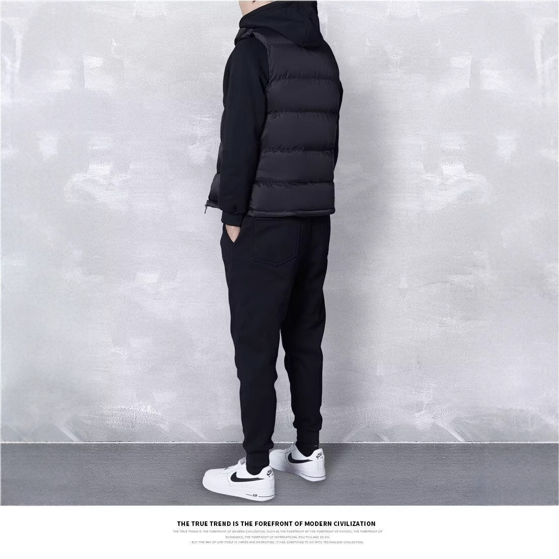 Gilet chaud sans manches pour homme, imperméable, avec fermeture éclair, col montant, décontracté, pour l'hiver et l'automne, vêtement de marque