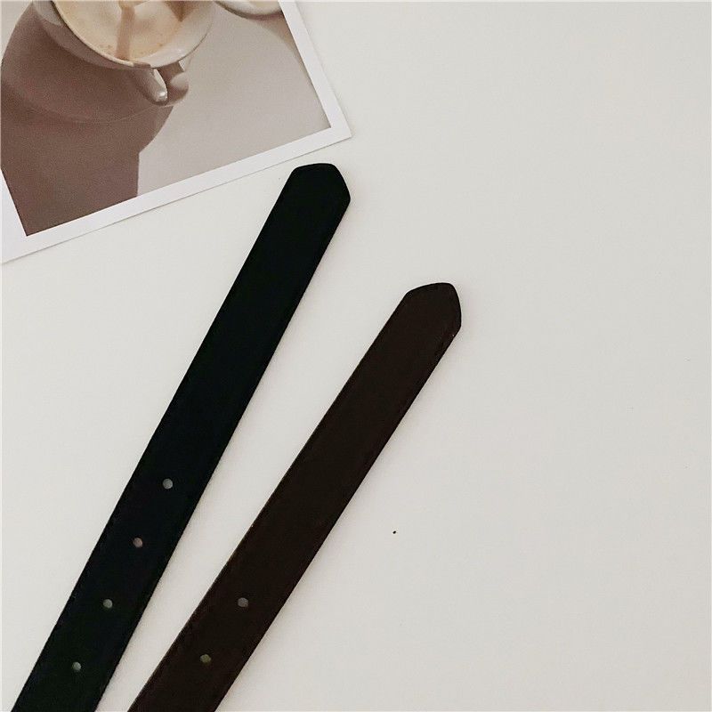Ceinture polyvalente de mode coréenne, style chic rétro simple pour étudiants, ceinture décontractée à boucle carrée, ceinture pour hommes et femmes