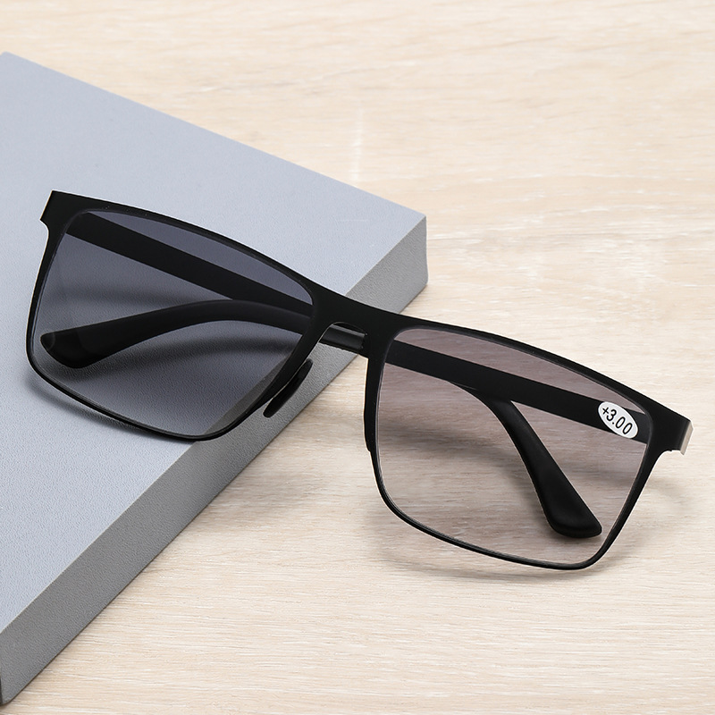 Femmes hommes mode lunettes de lecture bifocales multifonctionnel Vintage presbytie lunettes Protection UV lunettes de soleil nuances + 1.0 + 3.5