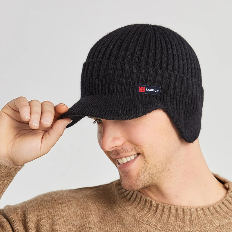 Bonnet de Protection des oreilles chaud d'hiver avec polaire en peluche, bonnet de mort polyvalent et extensible décontracté, adapté à l'escalade et au cyclisme en plein air