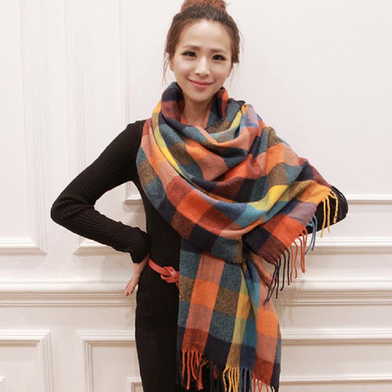 Écharpe en Imitation cachemire pour femme, châle épais et chaud, à la mode, automne et hiver