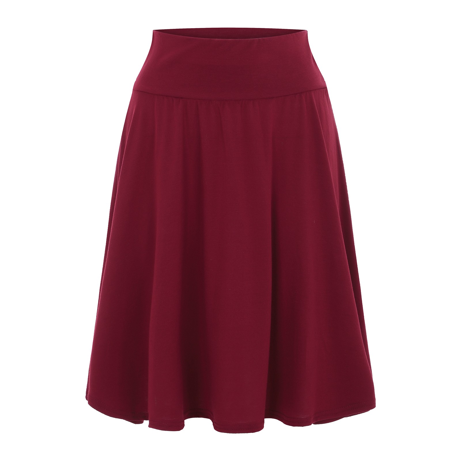 Jupes pour femmes, longueur genou, couleur unie, décontractées, taille haute, élastiques, mi-longues, 한국 동대문 고퀄 의류