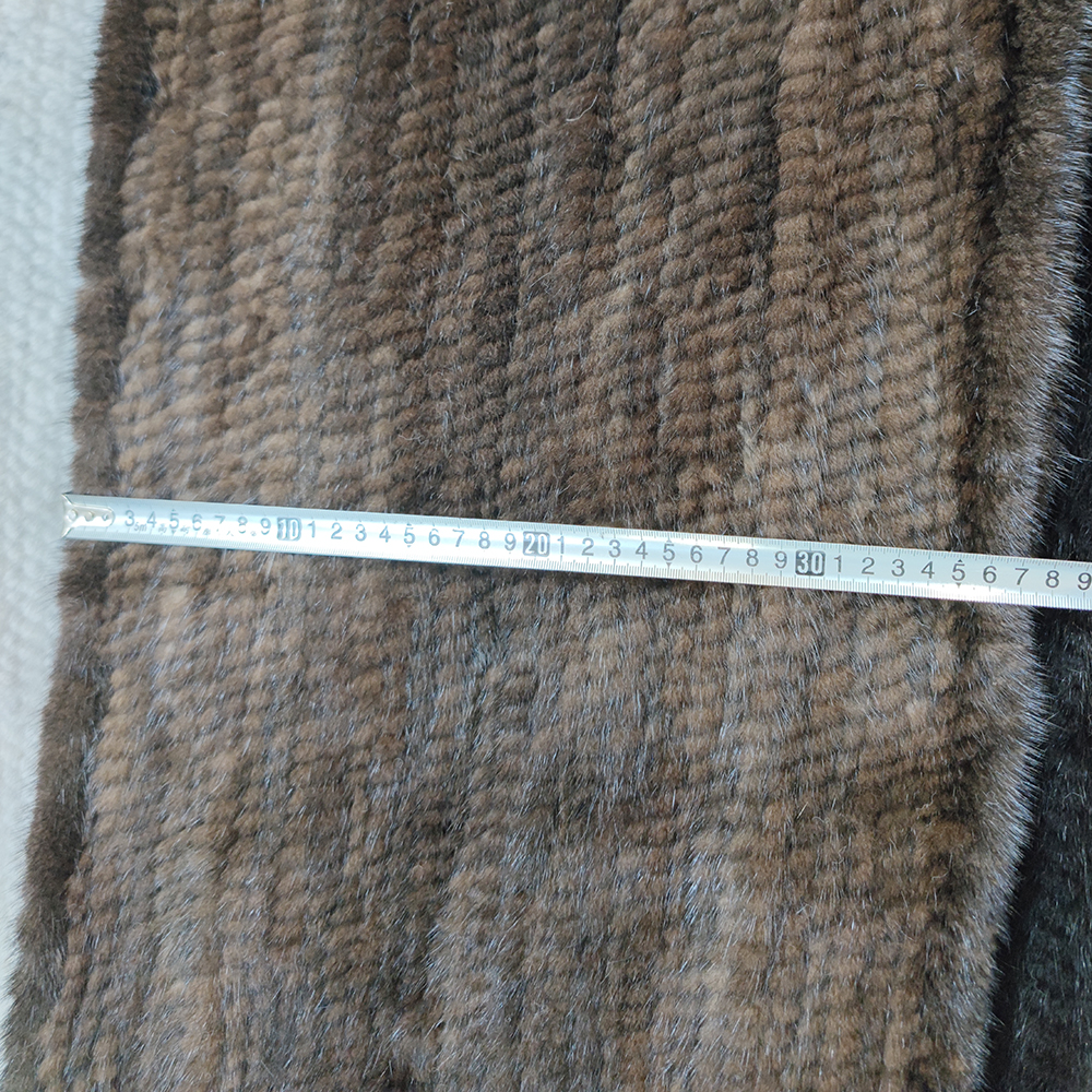 Nouvelle Collection 2026 : Écharpe Longue en Véritable Fourrure de Vison Naturelle, Châle Tendance en Vison Tricoté pour Femme