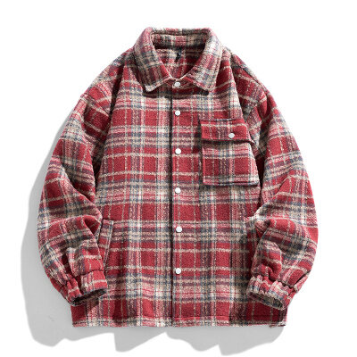 Veste à carreaux Vintage japonaise pour hommes, manteau de marque à la mode, ample, grande taille, décontracté, pour étudiants, Couple, manteau quotidien, nouvelle collection 2024